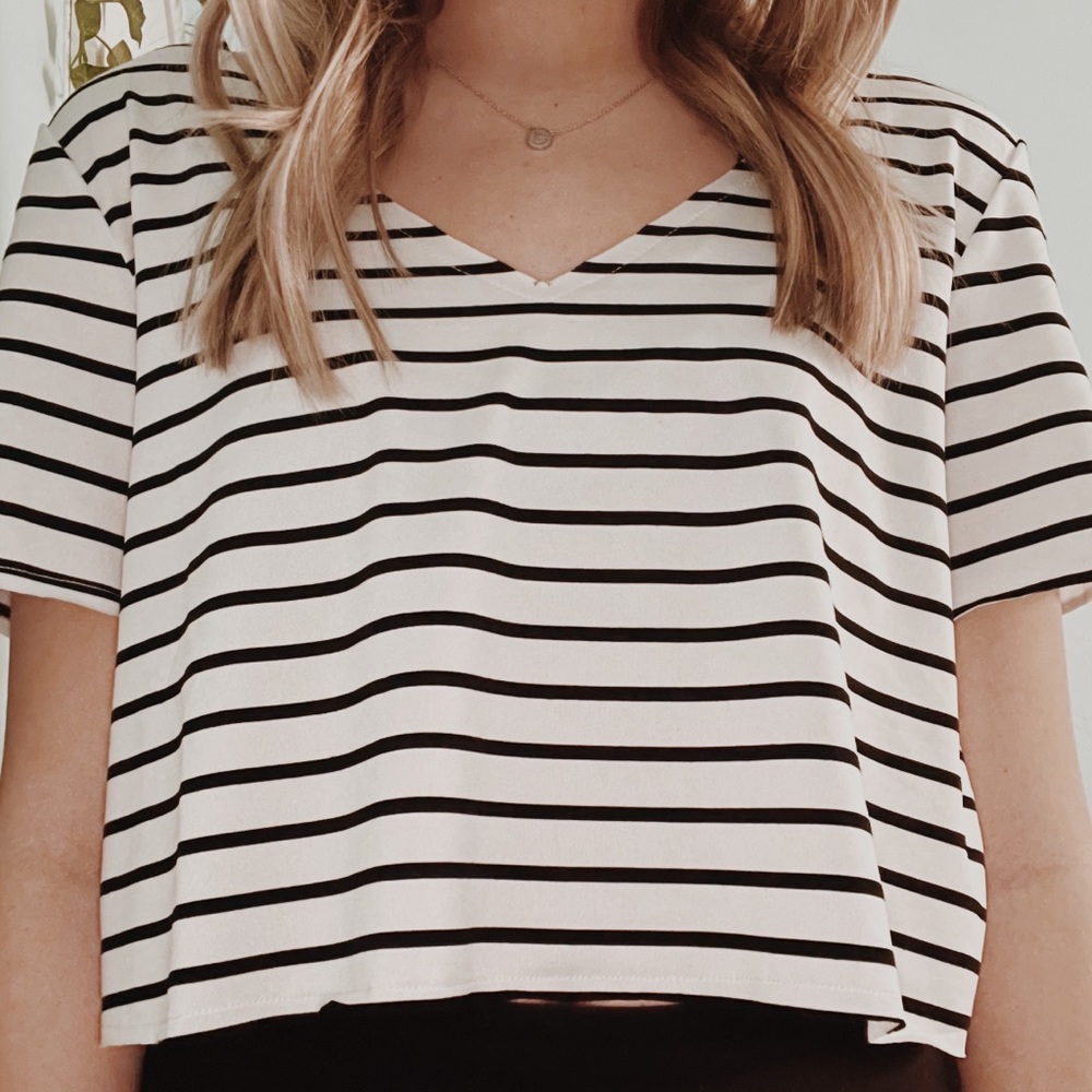 striped crop top